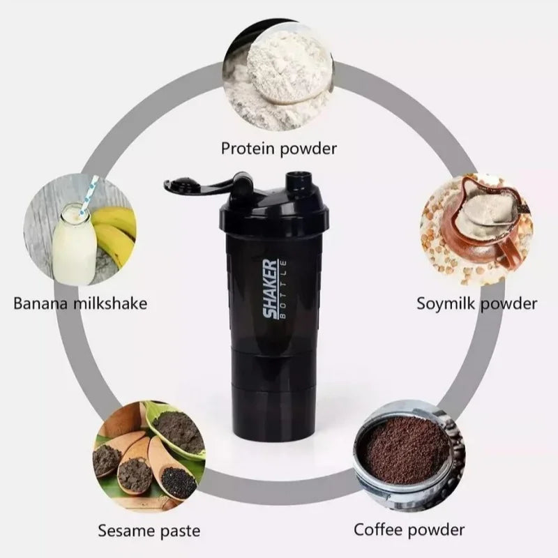 3 Layers Shaker Protein Bottle